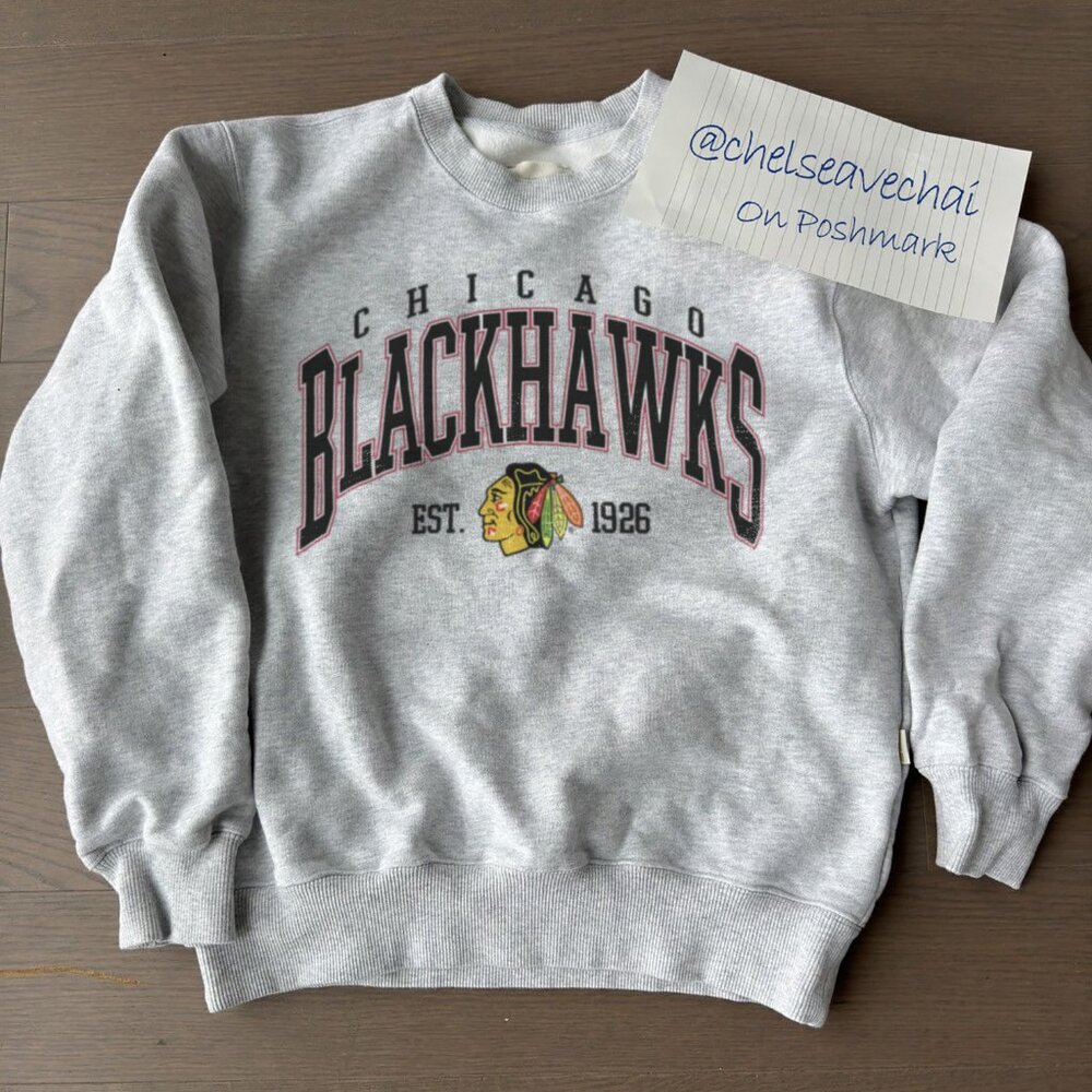 Vintage Chicago Blackhawks Hockey Sweatshirt, Retro 90s NHL Blackhawks Shirt Tee